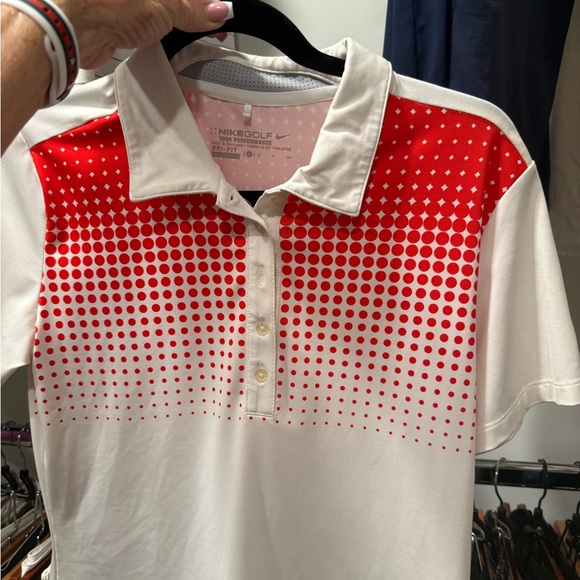 Nike Men's Polo Shirt in Red and White - Picture 1 of 3